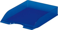 Briefkorb A4 transparent/blau