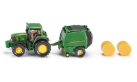 John Deere Traktor mit Ballenpresse aus Metall und Kunststoff,