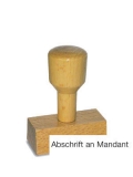 Stempel Abschrift an Mandant