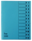 Bene Ordnungsmappe 84800 A4 blau 12-tlg