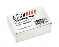 Briefklammern 32 mm, verzinkt, eckig, 10