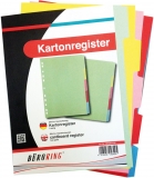 Kartonregister, DIN A4, 5-teilig, blanko