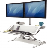 Monitorarm Lotus Doppelarm, silber, höhenverstellbar bis 40cm, 7kg je,