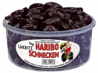 Haribo Lakritz Schnecken 1 KG Party Box für jede Gelegenheit,