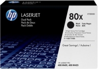 Doppelpack Toner Cartridge 80X, für HP D