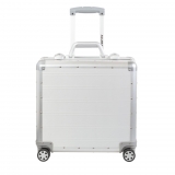 Business Trolley Koffer GEMINI, silber 360° Leichtlaufdoppelrollen,Tragegriff,