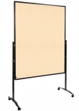 Moderationswand Premium Plus, 150x120cm, beige, Hochformat,