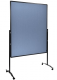 Moderationswand Premium Plus, 150x120cm, blau/grau, Hochformat,