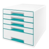 Schubladenbox WOW CUBE eisblau metallic