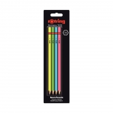 rOtring Bleistift NEON pro, HB, 4er Blister, sortiert, je 1x,