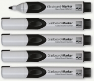 GLasboardmarker 2-3 mm Rundspitze, schwa