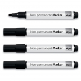 Non Permanent Marker schwarz 4er Pack, R