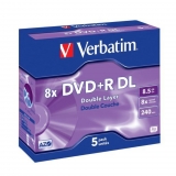 VERBATIM DVD+R 8,5GB (5) 8X/JUWEL CASE/D