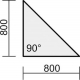Verkettungsplatte Dreieck 90° Flex, (H x