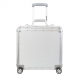 Business Trolley Koffer GEMINI, silber 360° Leichtlaufdoppelrollen,Tragegriff,