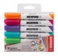 Whiteboard/Flipchartmarker-Set 6 Farben, Rundspitze 3 mm, schnell,