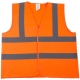 Pannen-Warnweste, Polyester, neon- orang